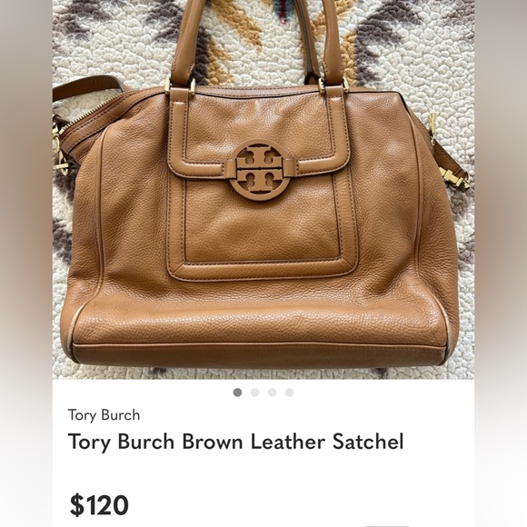 Tory Burch Light Gray Leather Satchel. Send me offers!! - Picture 2 of 11